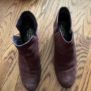 Cole Hann Signature brown suede booties
